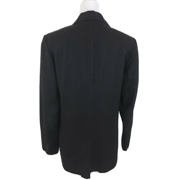 ADOLFO STUDIO ~Woman Size 8~ Black Blazer Long Sleeve Linen Blend Jacket. - Picture 9 of 12